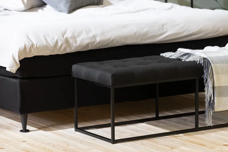 Ella kontinentalseng 160x200cm - Svart - Møbler - Senger - Kontinentalsenger