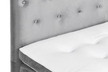 Ella Sengepakke 180x200cm Dypheftet - Lysegrå / Fløyel - Møbler - Senger - Enkeltsenger