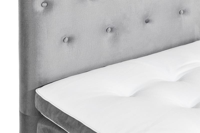 Ella Sengepakke 180x200cm Dypheftet - Lysegrå / Fløyel - Møbler - Senger - Enkeltsenger