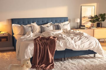 Familieseng Rebeca 240x200 cm - (+Flere valg) Mørkeblå - Møbler - Senger - Kontinentalsenger