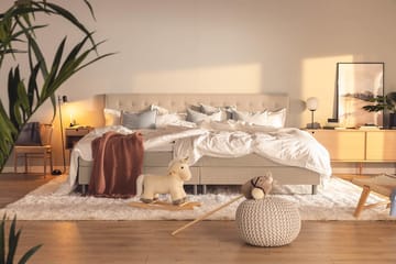 Familieseng Rebeca 280x200 cm - (+Flere valg) Beige - Møbler - Senger - Kontinentalsenger
