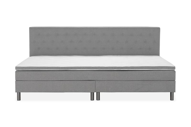 Familieseng Rebeca 280x200 cm - (+Flere valg) Lysegrå - Møbler - Senger - Kontinentalsenger