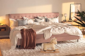 Familieseng Rebeca 280x200 cm - (+Flere valg) Rosa - Møbler - Senger - Kontinentalsenger