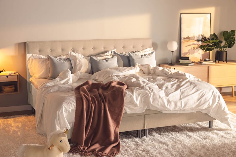 Familieseng Sengepakke Rebeca 240x200 cm - (+Flere valg) Beige - Møbler - Senger - Kontinentalsenger