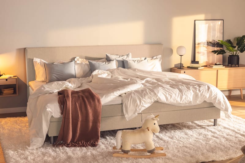 Familieseng Sengepakke Rebeca 280x200 cm - (+Flere valg) Beige - Møbler - Senger - Kontinentalsenger