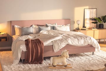 Familieseng Sengepakke Rebeca 280x200 cm - (+Flere valg) Rosa - Møbler - Senger - Kontinentalsenger
