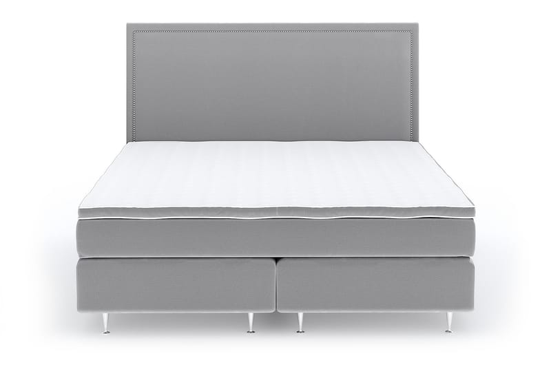 Faylor Luxury Velvet 180x200 - Lysegrå - Møbler - Senger - Kontinentalsenger