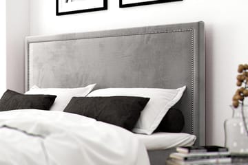 Faylor Luxury Velvet 180x200 - Lysegrå - Møbler - Senger - Kontinentalsenger