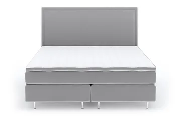 Faylor Luxury Velvet 180x200 - Lysegrå - Møbler - Senger - Kontinentalsenger