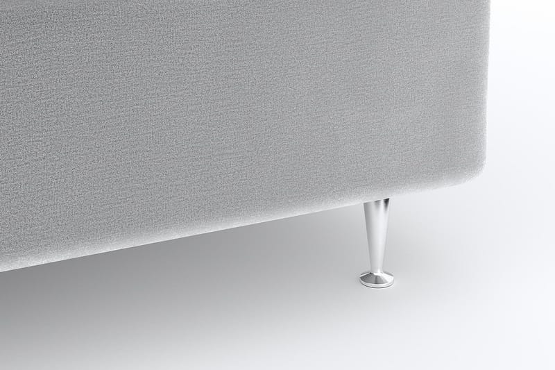 Faylor Luxury Velvet 180x200 - Lysegrå - Møbler - Senger - Kontinentalsenger