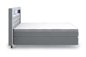 Faylor Luxury Velvet Sengepakke 180x200 - Lysegrå - Møbler - Senger - Kontinentalsenger