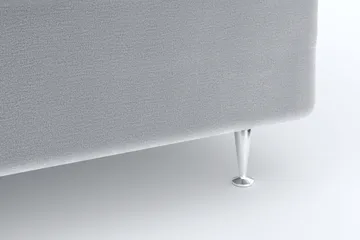 Faylor Luxury Velvet Sengepakke 180x200 - Lysegrå - Møbler - Senger - Kontinentalsenger