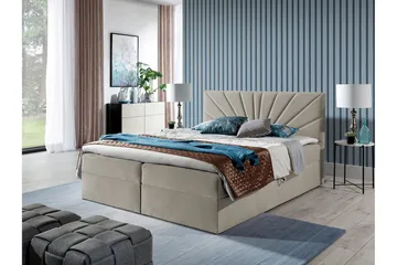 Frusci Kontinentalseng 160x200 + Overmadrass - Møbler - Senger - Kontinentalsenger