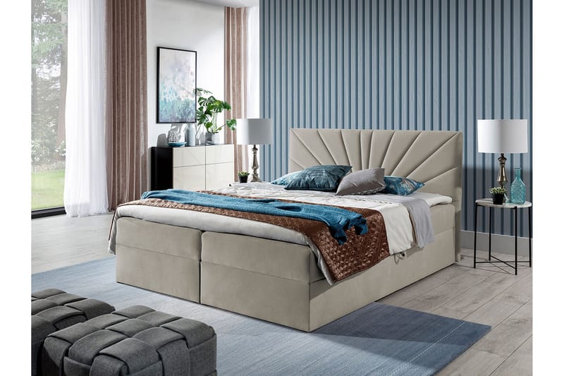 Frusci Kontinentalseng 160x200 + Overmadrass - Møbler - Senger - Kontinentalsenger