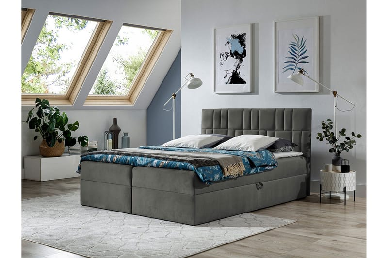 Frusci Kontinentalseng 160x200 + Overmadrass - Møbler - Senger - Kontinentalsenger