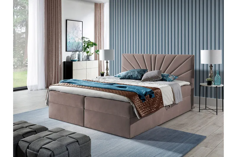 Frusci Kontinentalseng 180x200 + Overmadrass - Møbler - Senger - Kontinentalsenger