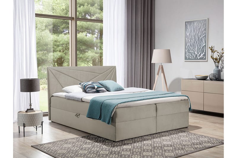 Frusci Kontinentalseng 180x200 + Overmadrass - Møbler - Senger - Kontinentalsenger