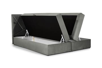 Frusci Sengepakke – Kontinentalseng 140x200 cm med Sengegavl + Overmadrass med Hardhetsgrad Medium - Beige - Møbler - Senger - Kontinentalsenger