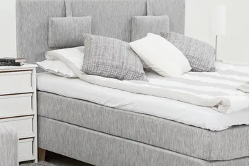 Grand Kontinentalseng 160x200 Grå - Grå - Møbler - Senger - Kontinentalsenger