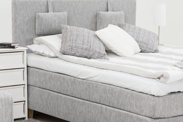 Grand Kontinentalseng 160x200 Grå - Grå - Møbler - Senger - Kontinentalsenger