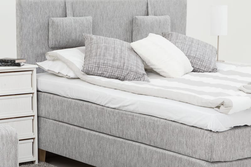 Grand Kontinentalseng 160x200 Grå - Grå - Møbler - Senger - Kontinentalsenger