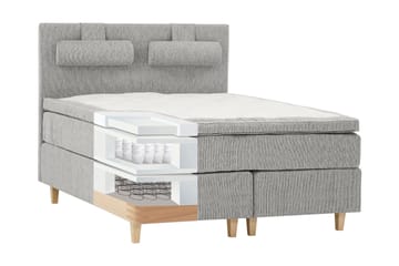 Grand Kontinentalseng 160x200 Grå - Grå - Møbler - Senger - Kontinentalsenger