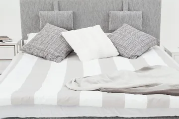 Grand Kontinentalseng 160x200 Grå - Grå - Møbler - Senger - Kontinentalsenger