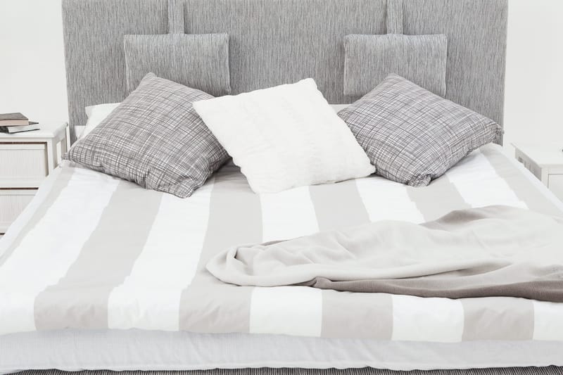 Grand Kontinentalseng 160x200 Grå - Grå - Møbler - Senger - Kontinentalsenger