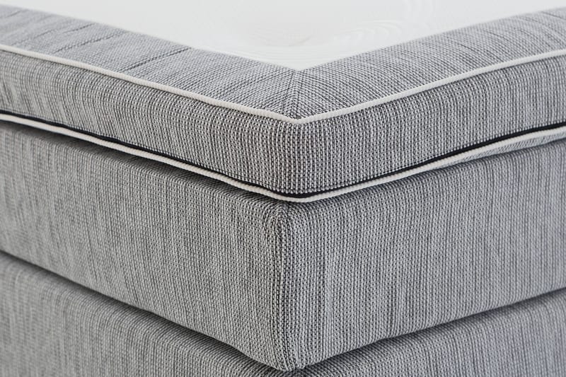 Hilton Deluxe 120 Kontinentalseng - Lysegrå - Møbler - Senger - Enkeltsenger