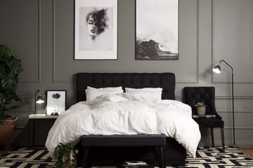 15 cm Eik,Sengeben Eik 15 cm - Svart