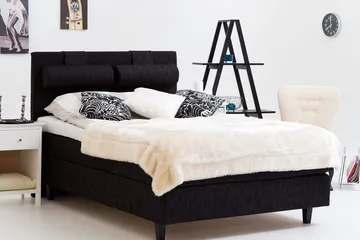 Hilton Deluxe Kontinentalseng 140 - Svart - Møbler - Senger - Kontinentalsenger