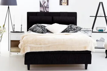 Hilton Deluxe Kontinentalseng 140 - Svart - Møbler - Senger - Kontinentalsenger