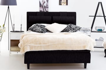 Hilton Deluxe Kontinentalseng 140 - Svart - Møbler - Senger - Kontinentalsenger