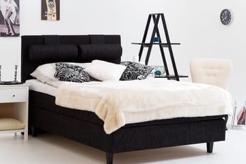 Hilton Deluxe Kontinentalseng 140 - Svart - Møbler - Senger - Kontinentalsenger