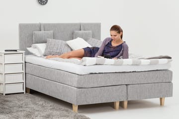 Hilton Deluxe Kontinentalseng 160 - Lysegrå - Møbler - Senger - Kontinentalsenger