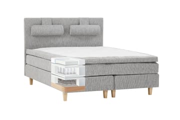 Hilton Deluxe Kontinentalseng 160 - Lysegrå - Møbler - Senger - Kontinentalsenger