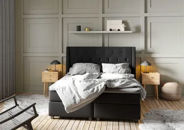 Imperia Komplett Sengepakke 140x200 cm - Svart - Møbler - Senger - Kontinentalsenger