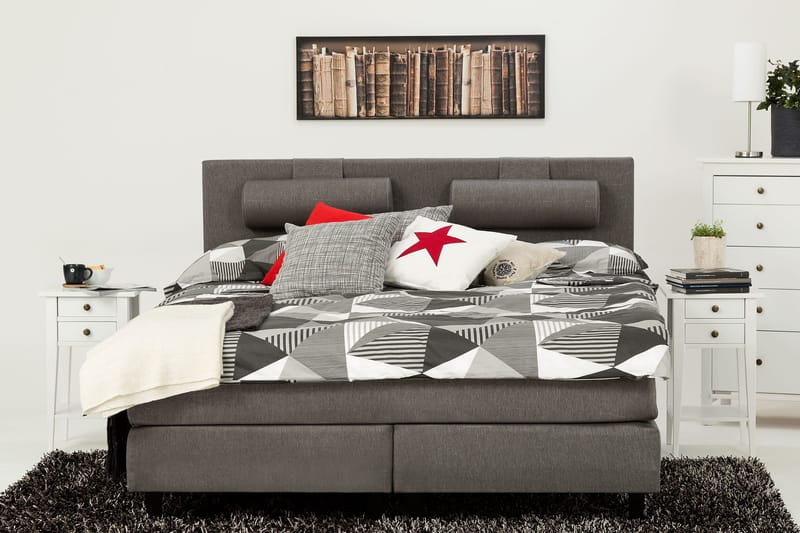 James Kontinentalseng 160 - Lysegrå - Møbler - Senger - Kontinentalsenger