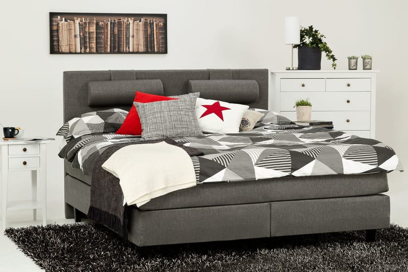 James Kontinentalseng 180 cm - Grå - Møbler - Senger - Kontinentalsenger