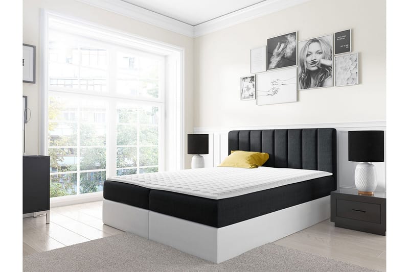 Jendem kontinentalseng 140x200 - Svart - Møbler - Senger - Kontinentalsenger