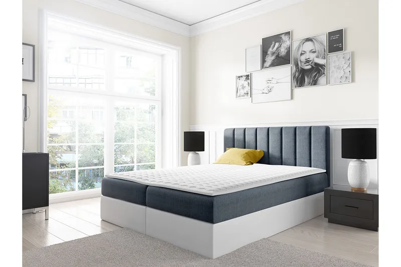 Jendem kontinentalseng 160x200 - Grå - Møbler - Senger - Kontinentalsenger