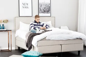 Jolie Komplett Sengepakke 160x200 cm - Beige - Møbler - Senger - Kontinentalsenger