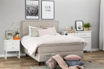 Jolie Kontinentalseng 140 - Beige - Møbler - Senger - Kontinentalsenger