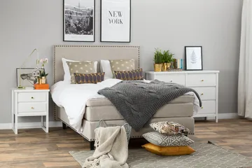 Jolie Kontinentalseng 140x200 - Beige - Møbler - Senger - Kontinentalsenger