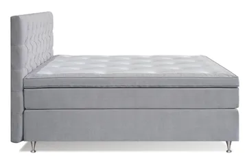 Joluma Komplett Sengpakke 180x200 cm Kontinentalseng med Gavl - Lysgrå - Møbler - Senger - Kontinentalsenger