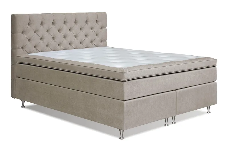 Joluma Komplett Sengpakke med Sengegavl Fast / Medium 180x200 cm - Beige - Møbler - Senger - Enkeltsenger