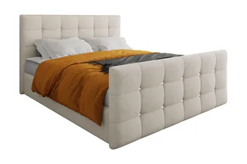 Kleos Kontinentalseng 140x200 cm med Sengegavl - Beige - Møbler - Senger - Kontinentalsenger