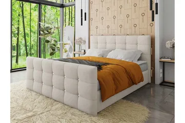 Kleos Kontinentalseng 140x200 cm med Sengegavl - Beige - Møbler - Senger - Kontinentalsenger