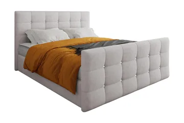 Kleos Kontinentalseng 180x200 cm med Sengegavl - Lysegrå - Møbler - Senger - Kontinentalsenger