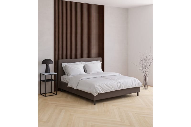 Komplett sängpaket Divine sänggavel 160 cm 160x200 Beige - Møbler - Senger - Enkeltsenger